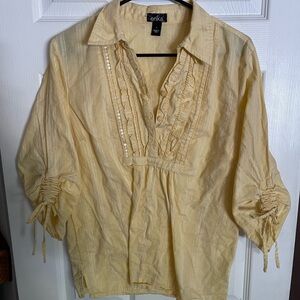 Erika butter cream peasant blouse
